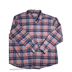 Tommy Bahama Siesta Key Men's 3XLB 3TGG Big Plaid Button Up Shirt Pink Blue Navy